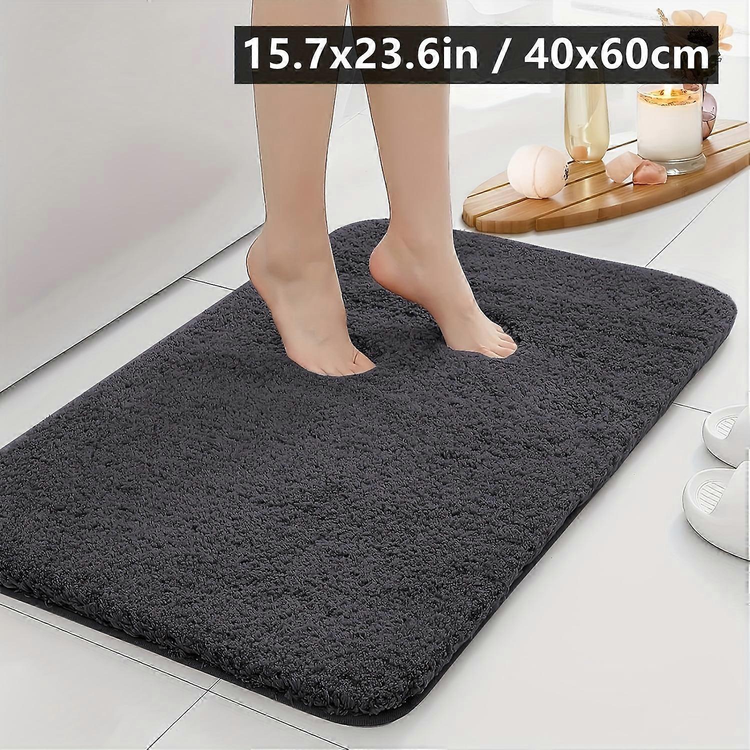 Shaggy Floor Mat - Ultra-Grip Non-Slip Surface, Super Absorbent and Quick-Drying - Luxurious Bathroom Carpet Alternative, Stylish Home Decoration Acce