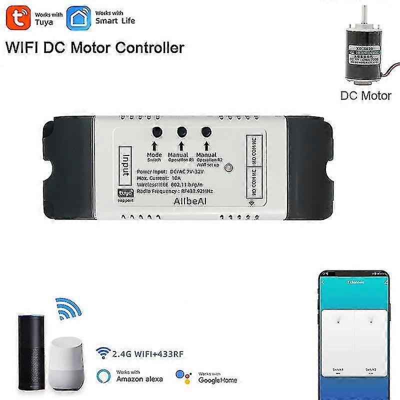 Dc 5v 12v 24v 32v 2 Channel Wifi Tuya Smart Life Motor Controller For Smart Home,rf433 Remotes,2ch Pulse Relay For Alexa/google