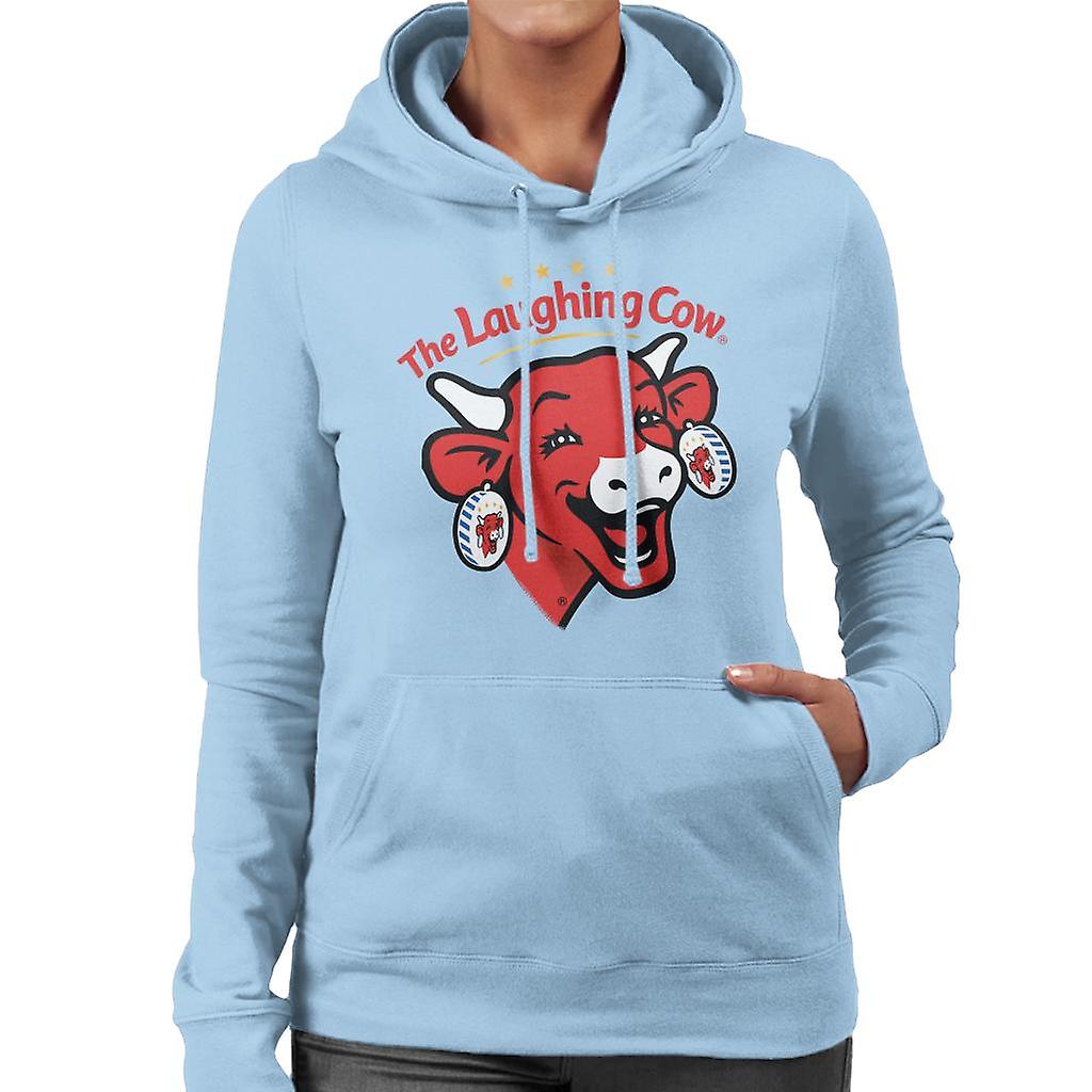 Den ler ku moderne logoen kvinners hettegenser