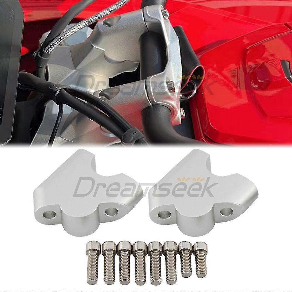Motorcycle Handlebar Riser Move Back Clamps for BMW S1000XR 2020 2023 2022 Handle Bar Riser Clamps Set Aluminum Alloy Silver
