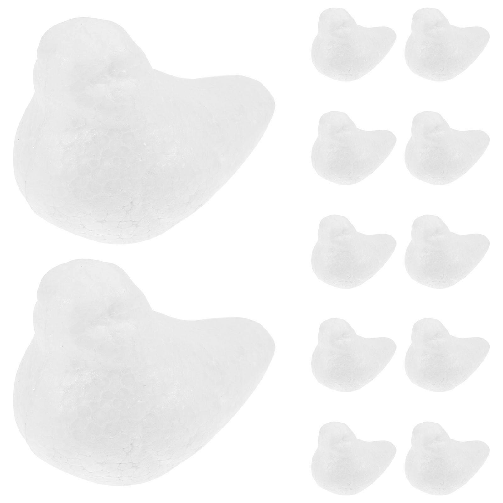 12Pcs DIY Birds Crafts Foam Birds Shape Modeling Statues Kindergarten Painting Ornaments Foam Birds