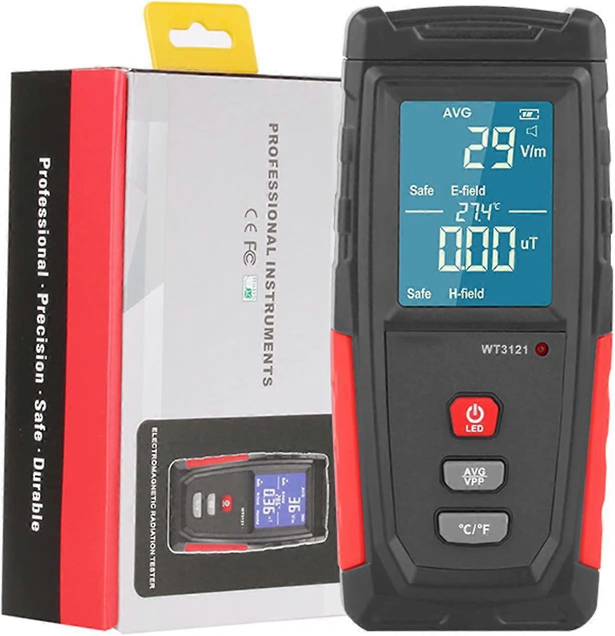 Electromagnetic Field Radiation Detector Tester Emf Meter - Rechargeable Portable Emission Dosimeter Compute