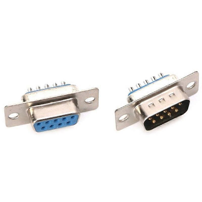 5Pairs 10Pcs Db9 Male And Female Rs232 9 Pin Wire Solder Serial Port Plug
