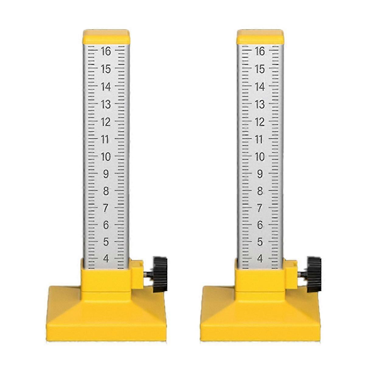 2PC Woodworking Equal Height Ruler Positioning Horizontal Elevation Ruler Double-Sided Scale Cerami