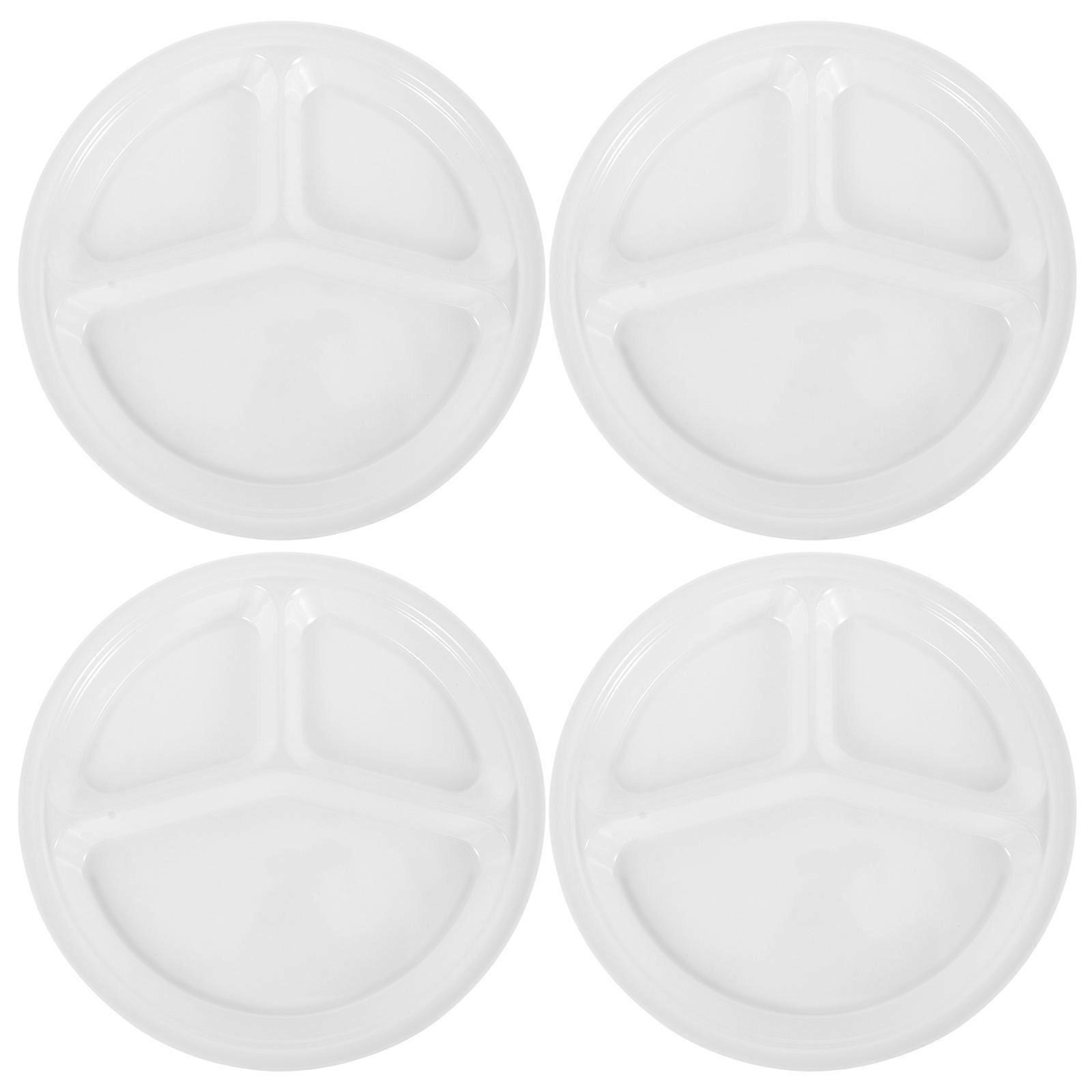 4Pcs Household Fruit Plates Multi-function Dinner Plates Round Fruit Trays Food Accessory