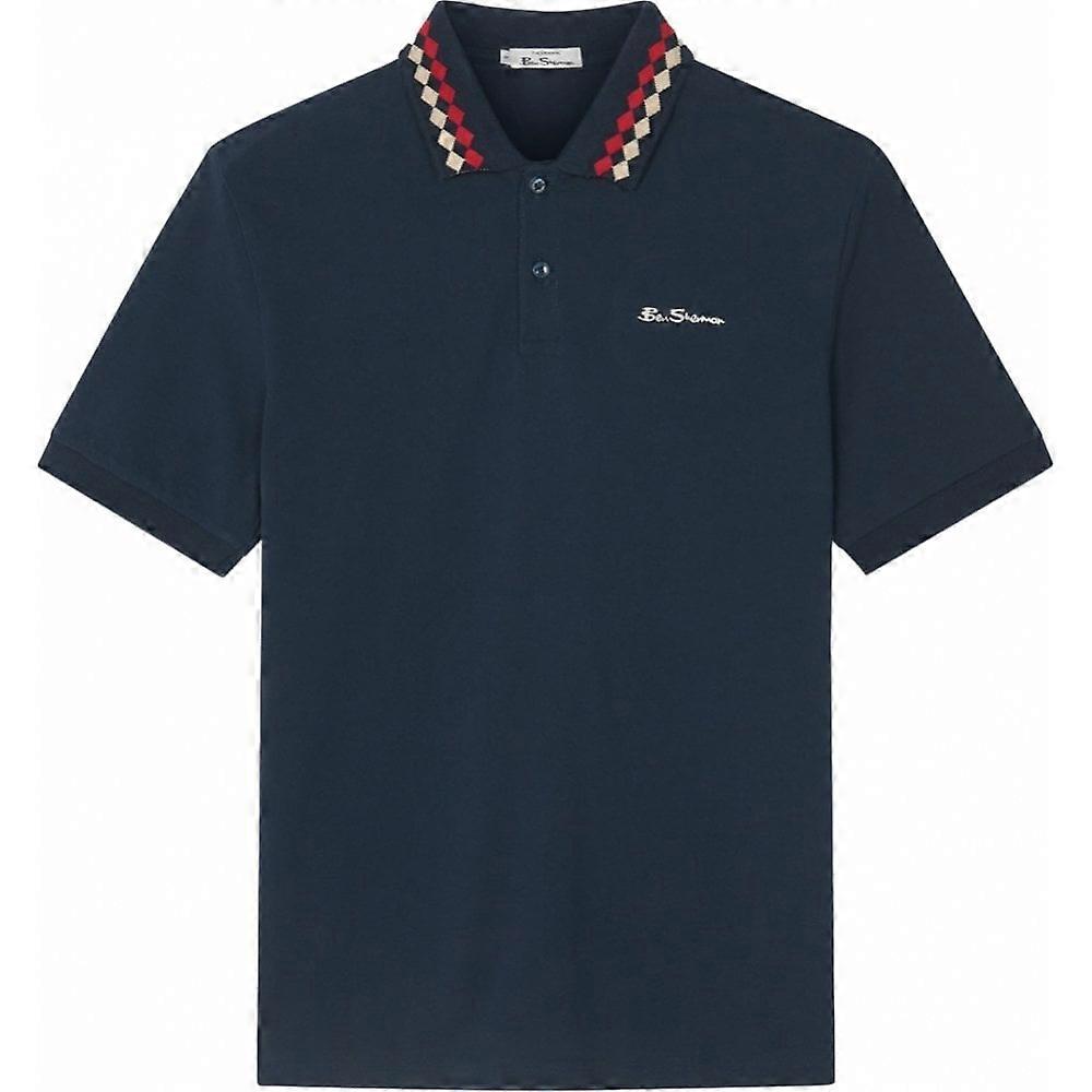 Men's ALL Ben Sherman Mens Big Size Jacquard Collar Interest Polo