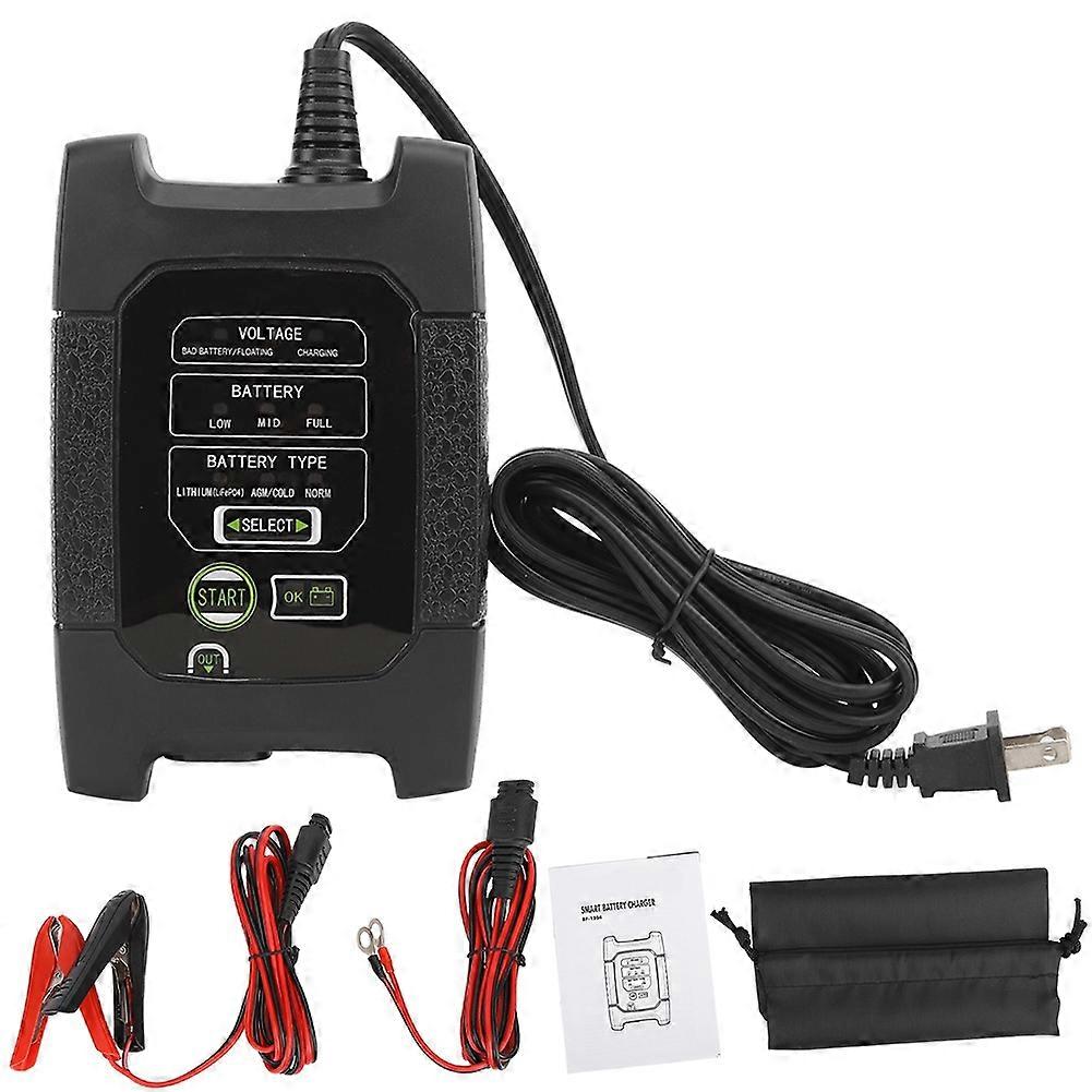 12V Car Intelligent Battery Tester LED Display Generator Analyzer US Plug 110V