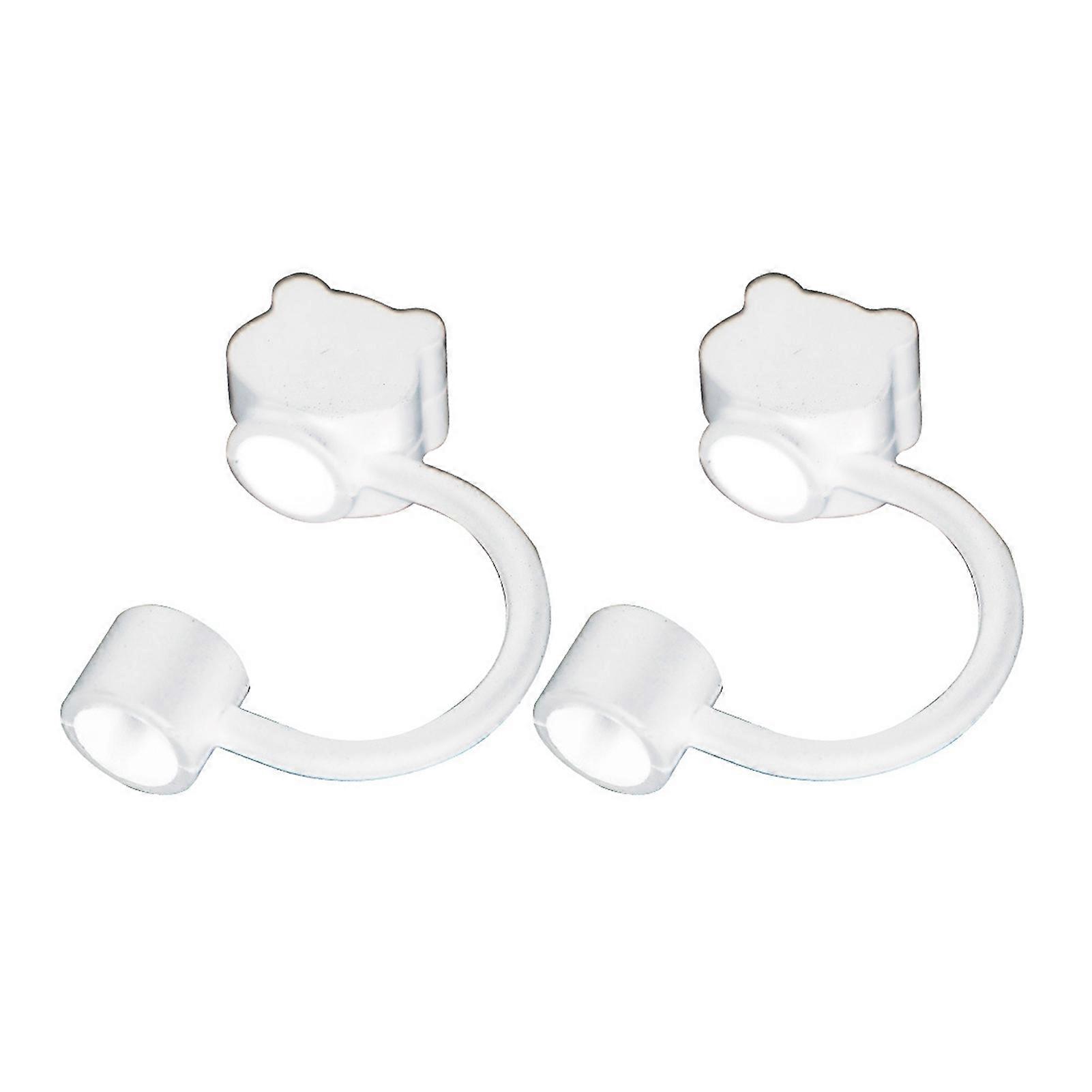2/8Pcs Silicone Straw Cap Toppers for 40 Oz Tumbler Cups Reusable Bear Shape Design Straw Tips Lids Protectors Dust Cover for Home Dorm Restaurant Cof