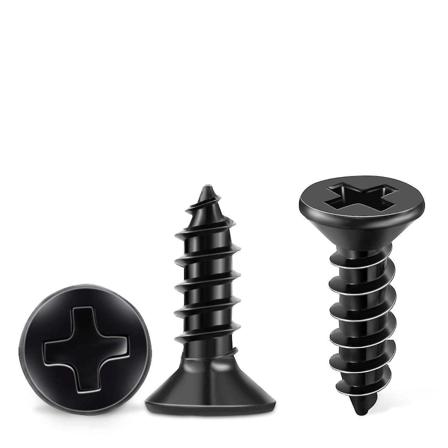 100 Pcs Stainless Steel Screws 18-8 A2 Cross Countersunk Head Ph  4 X 10 Mm Black Set Of 100 Self-tapping Screws, M4c p