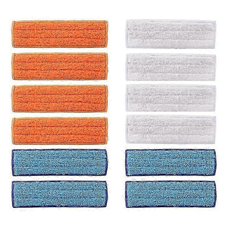 12PCS Replacement Mopping Pads for 240 241 245 (4 Wet Pads, 4 Dry Pads, 4 Damp Pads)