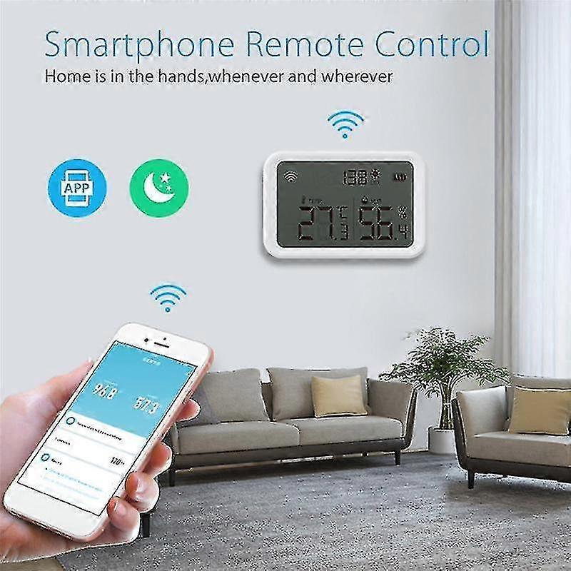 Wifi Temperature Humidity Sensor Lux Light Detector Indoor Hygrometer