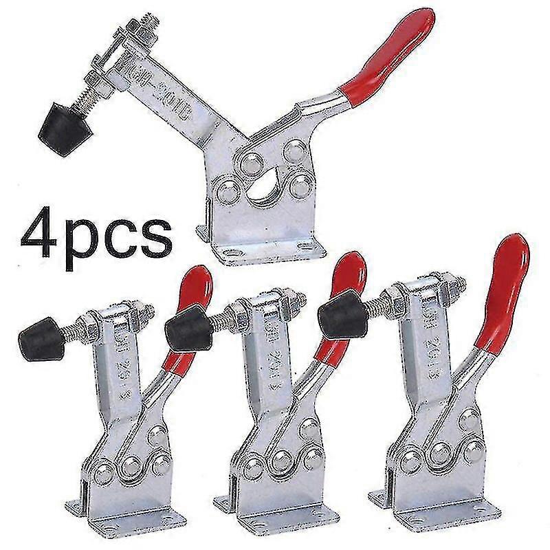 4pcs Gh-201b Heavy Duty Toggle Clamp Horizontal Clamp Quick Release Locking Lever Fastener Hand Tool Set Nubic