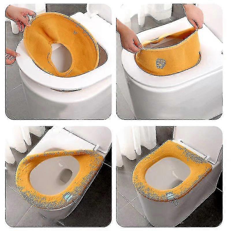 Badezimmer wärmer WC Sitzbezug Pads waschbar und wiederverwendbar