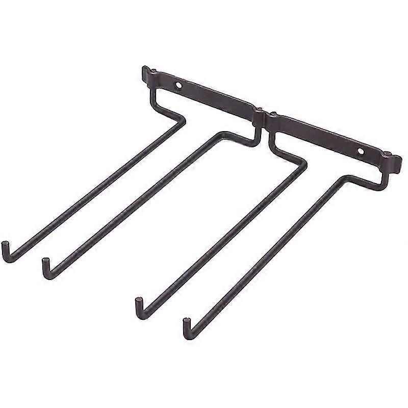 Stemware Wine Glass Rack Wall Mountable Heavy Duty Thick Wrought Exquisite Bronze Black Coating 10.2