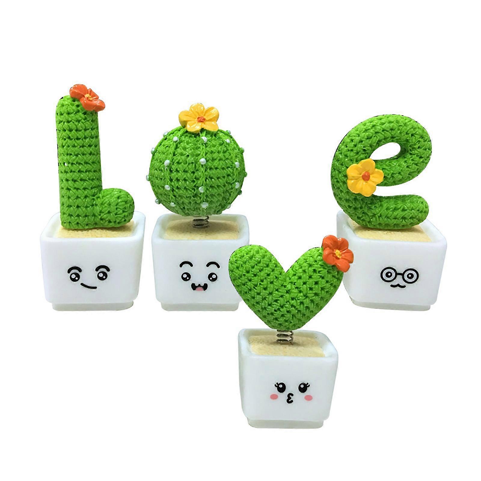 4pcs Desktop Cactus Ornament