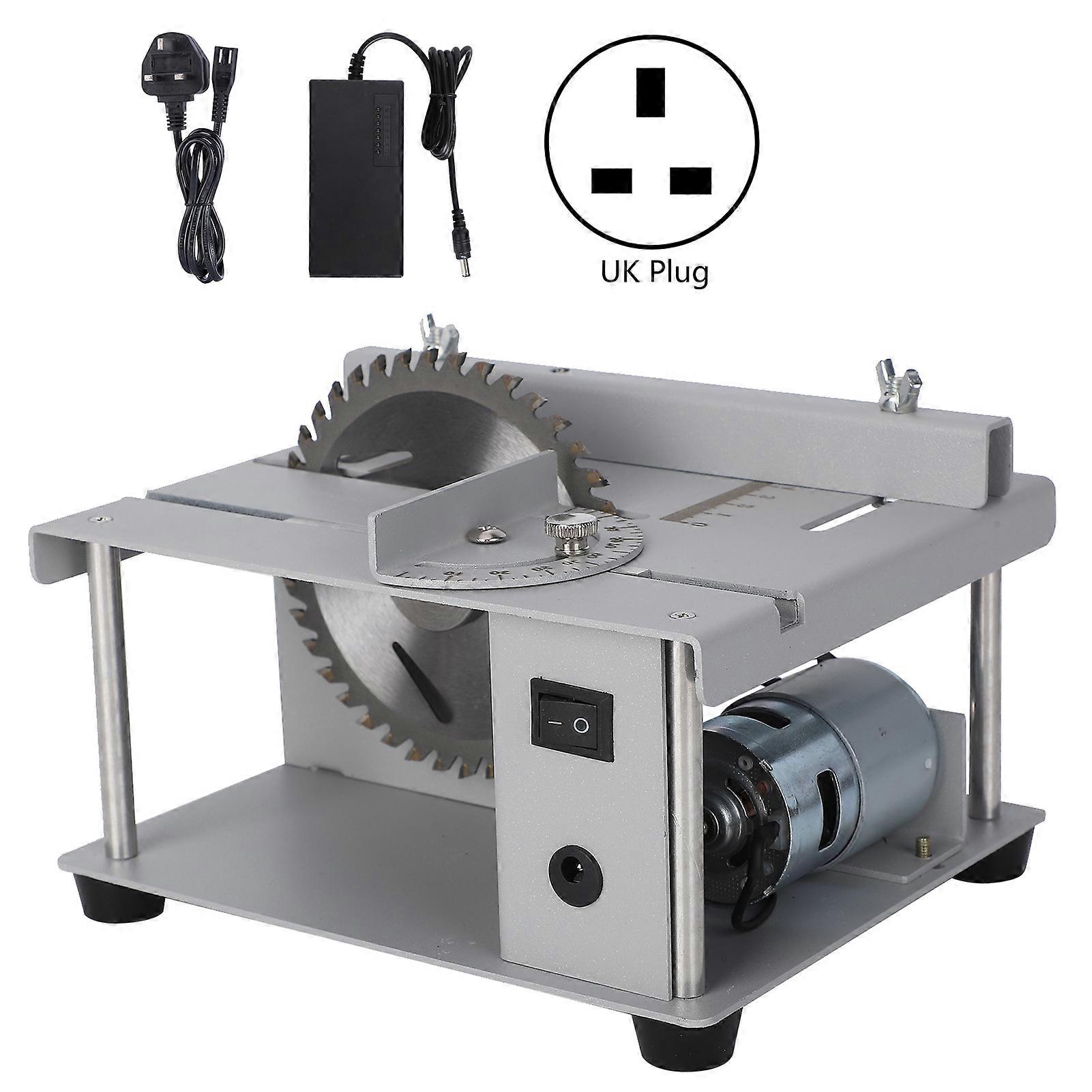 Table Saw Miniature Mini Portable Multifunctional Durable Cutting Machine for Home AC 110?240VUK Plug