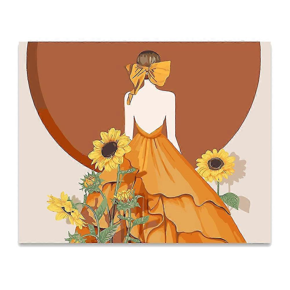 DIY Paint By Numbers for Adults,Oil Painting Kit on Canvas with Acrylic Pigment and Paintbrushes,20