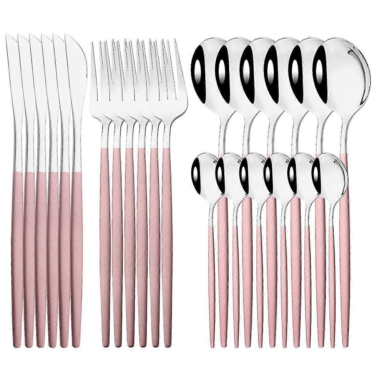 24pcs Dinnerware Set Stainless Steel Tablewar