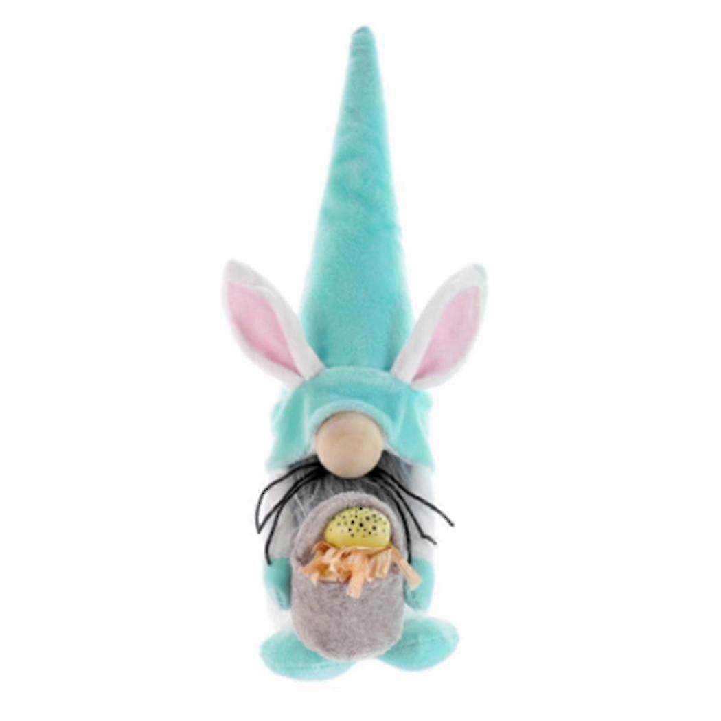 Easter Rabbit Ear Faceless Gnome Dwarf Dolls Happy Easter Decoration Easter Egg Bunny ,blue-sy
