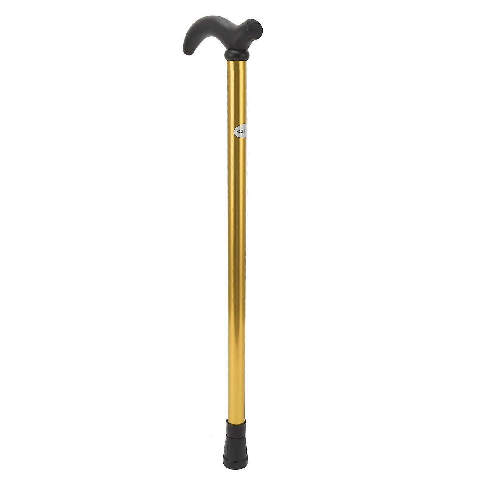 Adjustable Walking Cane with Rubber Tip Ergonomic Aluminum Alloy Walking Stick Cane for Seniors Elderly Mobility Aid Gold