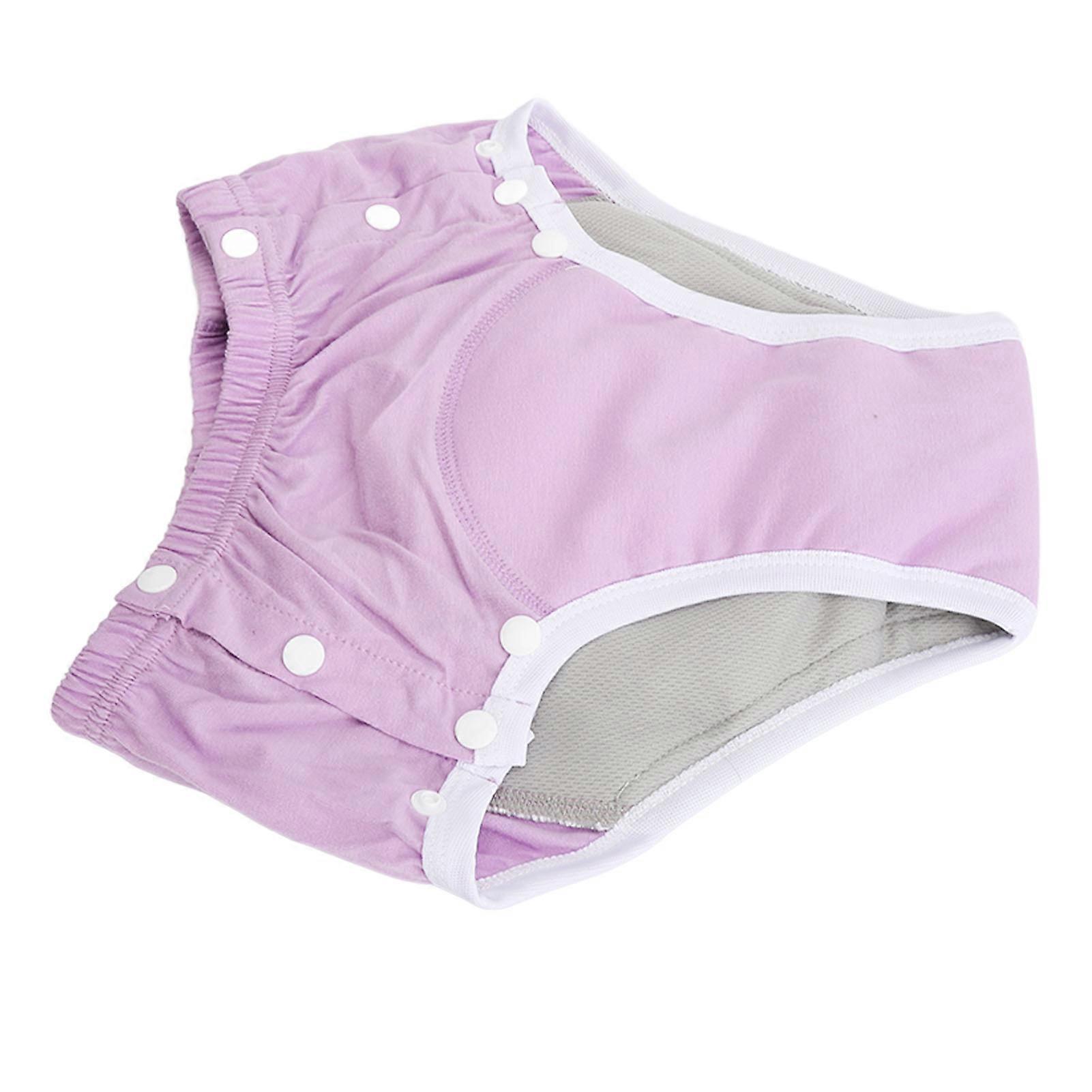 Washable Incontinence Underpants Pure Cotton Reusable Highly Absorbent Leakage Proof Adults Cloth Diapers for Elderly M