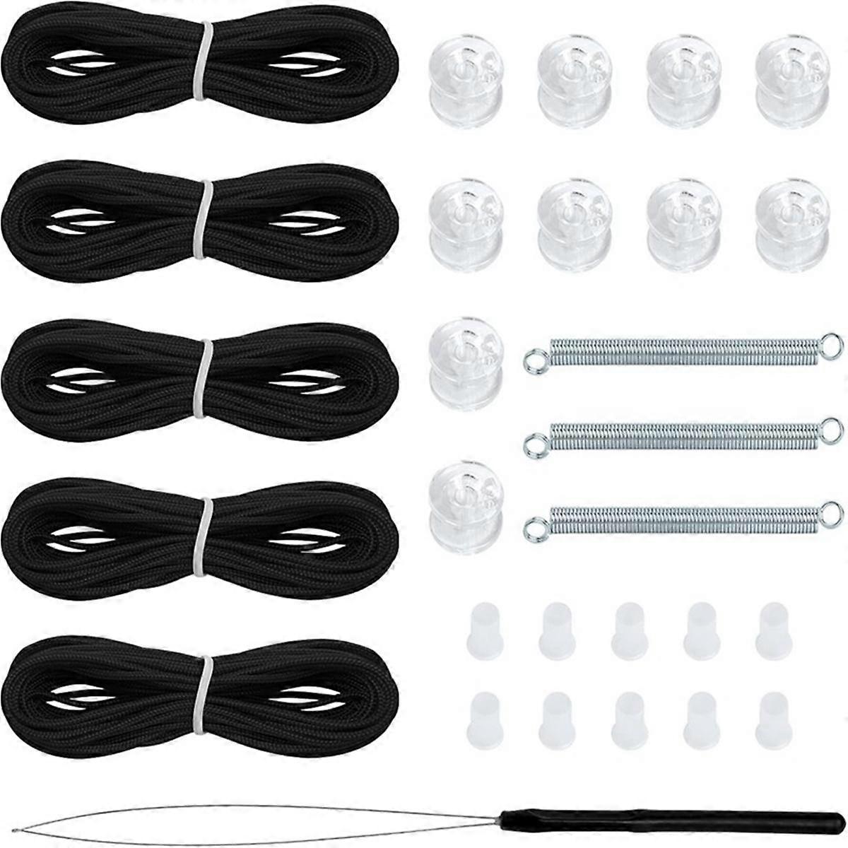 Pleated Shade Repair Kit White Window Shade Restringing Kit Black