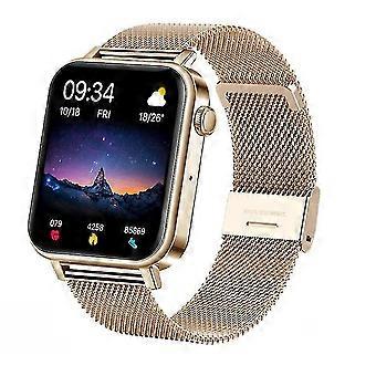 For Android Ios Bluetooth Calling Smart Watch, Sleep Monitoring, Multi-sport Mode, Waterproof, Message Reminder (gold)