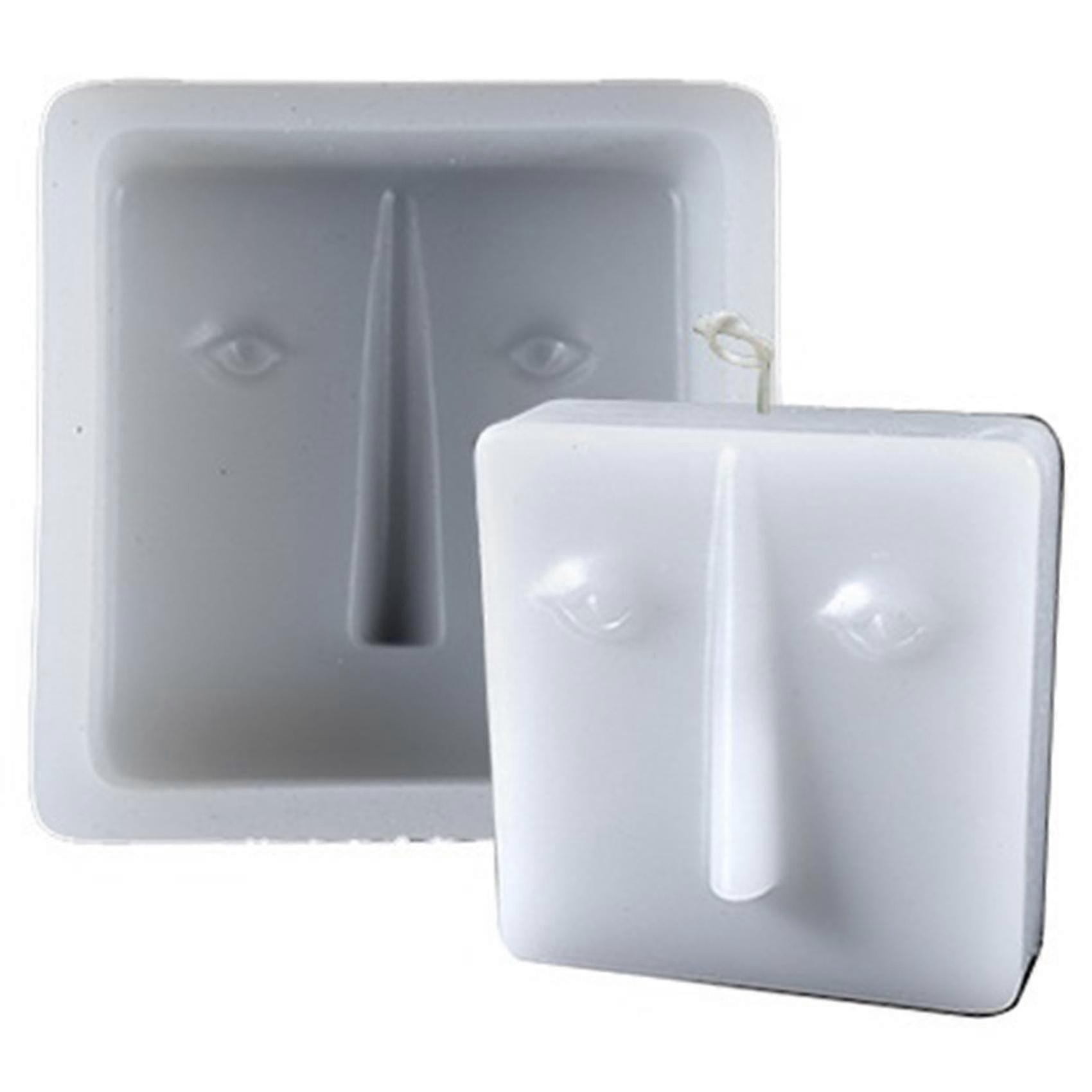 Candle Mold, Abstract Face Mold, Diy Aromatherapy Plaster Soap Ornament (square Abstract Face)