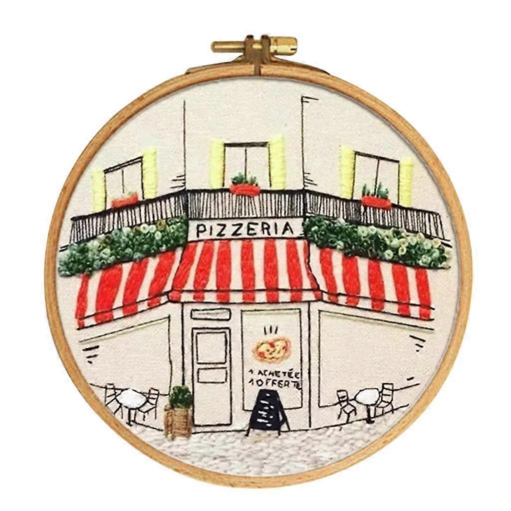 1 Set Embroidery Starter Kits with Pattern Handmade Cross Stitch Crafts E004