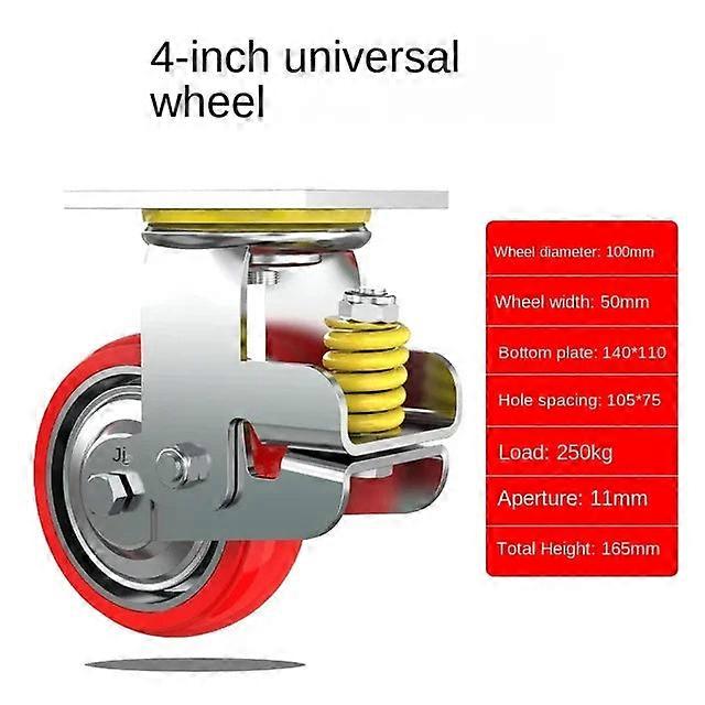 Wheel Heavy Silent Polyurethane Pu Shock Absorber Casters