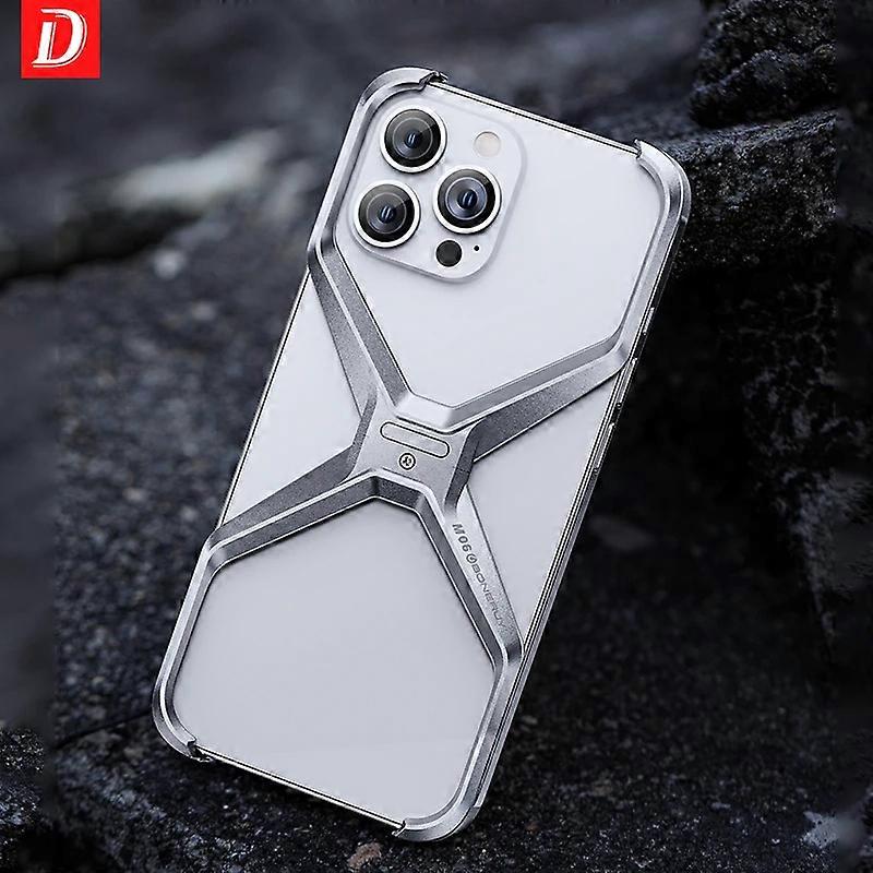 Luxury Aluminum Rimless Phone Case For iPhone 14 Pro
