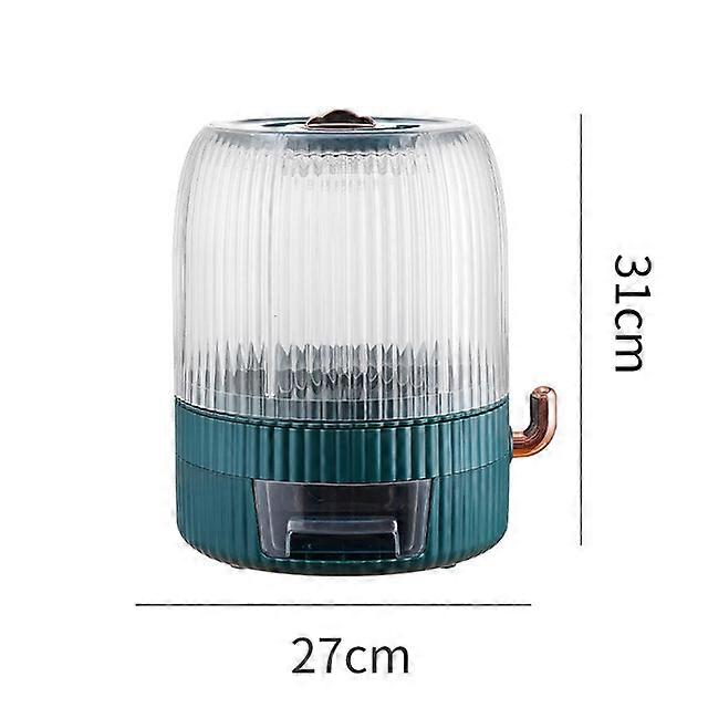 10kg Rotating rice bucket grain storage tank Separated sealed moisture-proof and insect proof kitchen container Plastic rice box