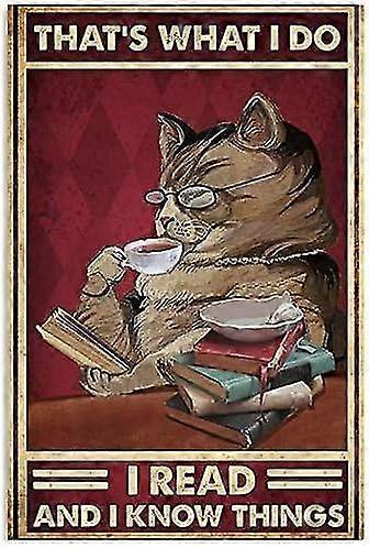 Placa de Metal de Lata de Modo Café de Gato, Qualquer Sinal Retro Kitty Cafe 8x12 Polegadas OU 12x16 Polegadas Modo 37