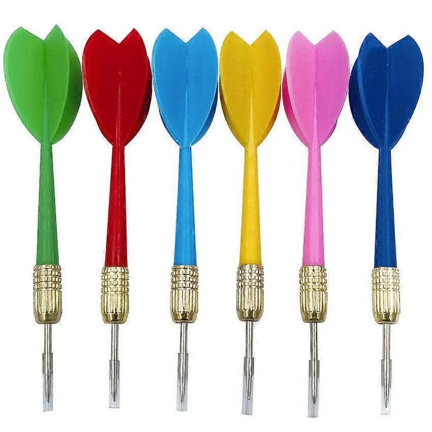 Darts, 12pcs/set Colorful Dart Barrel Darts Red+Yellow+Pink+Green+Blue+Dark Blue Dartboard Set