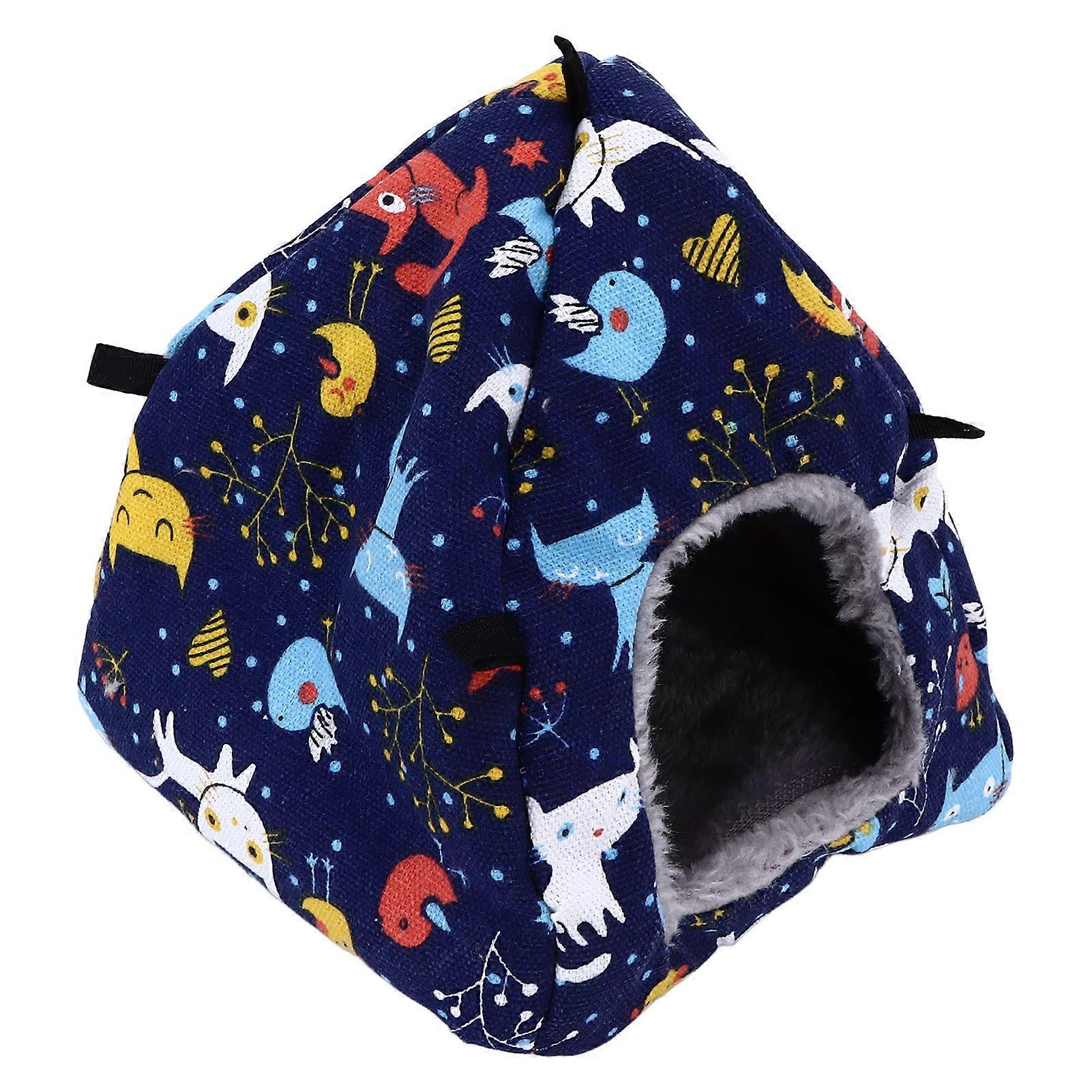 Parrot Warm Hanging Nest Thicken Hanging Save Space Bird Plush Tent with Hooks compatible Squirrel Parrot Hamster