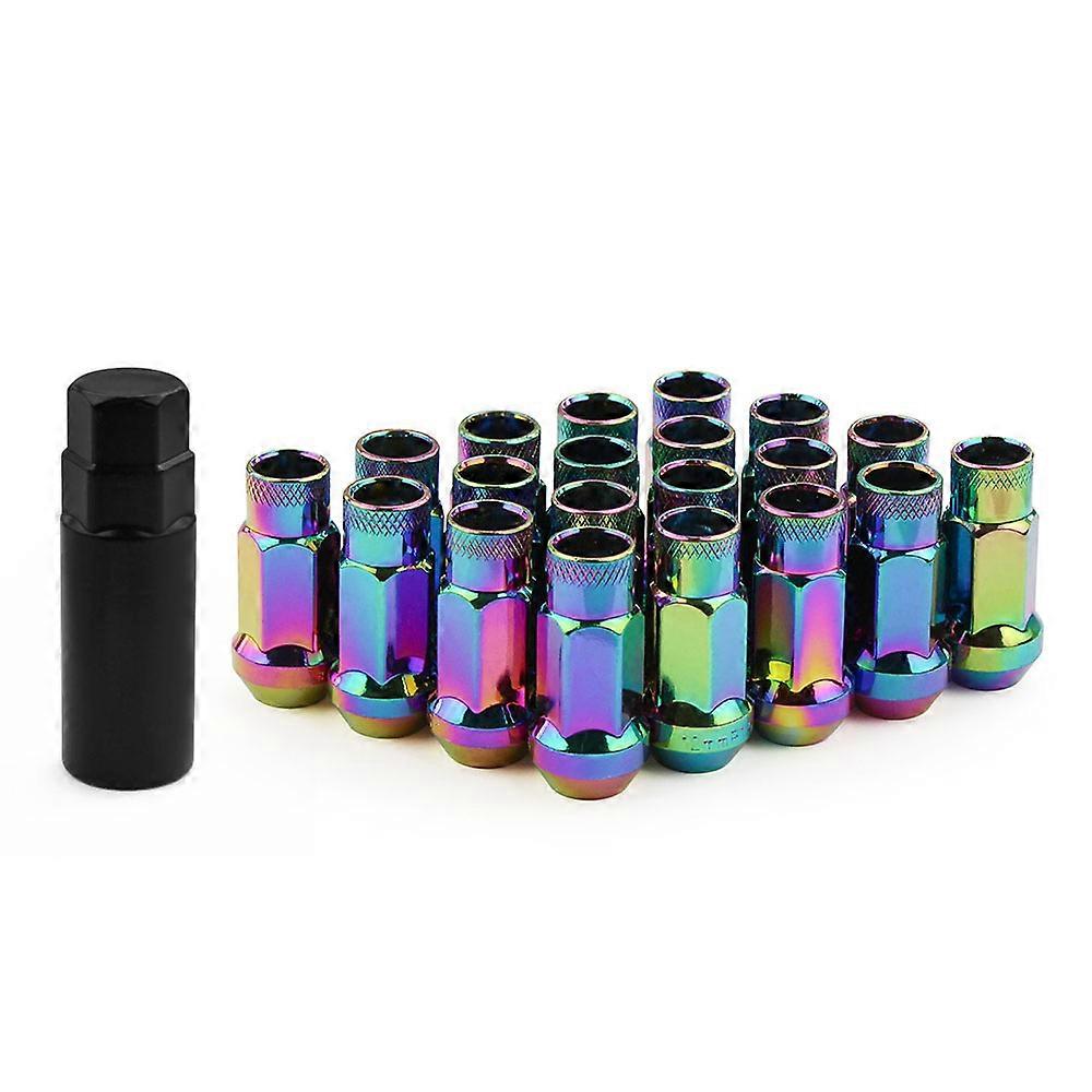 RASTP-20pcs/set Universal Steel Racing Lug Nut V48 Auto Steel Acorn Rim Extended Open End Wheel Lug Nuts M12X1.5/1.25 RS-LN031