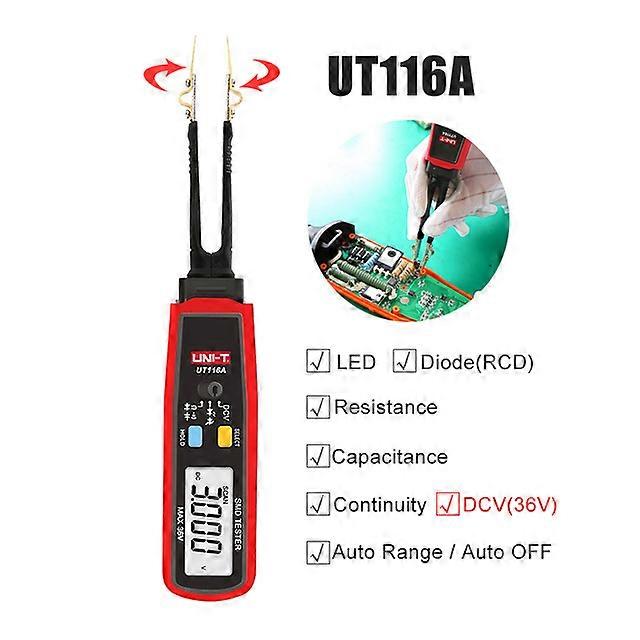 UNI-T SMD Multimeter UT116A UT116C Auto Range Resistance Capacitance Diode(RCD) LED Zener DCV Continuity Battery Tester Meter