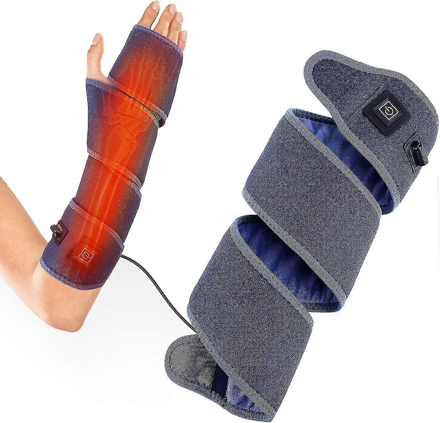 Cuscinetto riscaldante extra lungo per alleviare il dolore, cuscinetto riscaldato per polso, braccio, caviglia, gomito e gamba