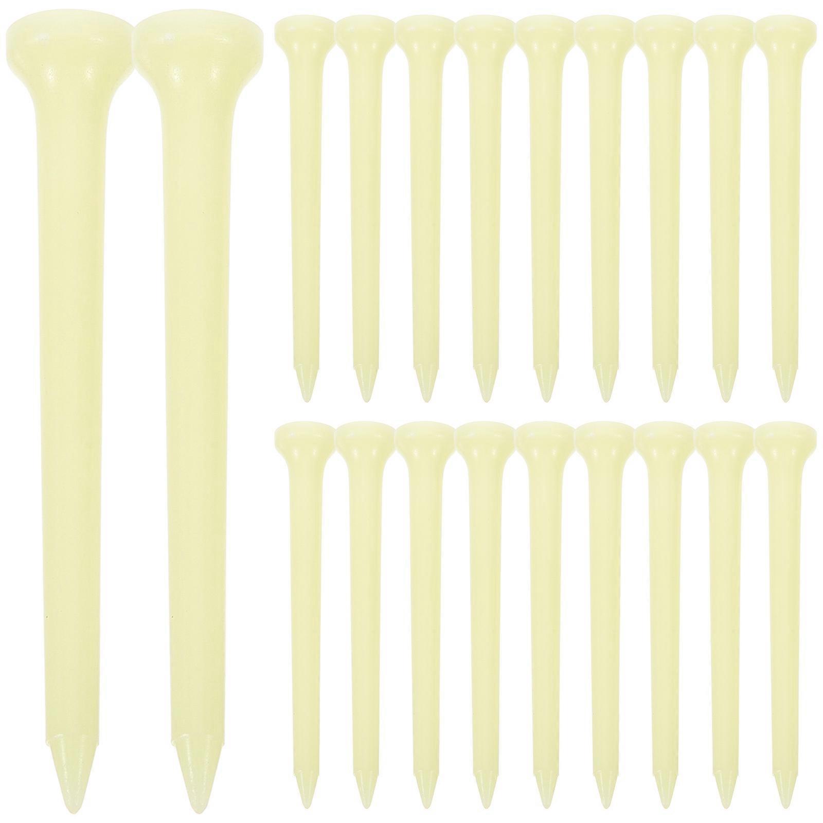 20pcs Luminous Golf Tees Pegs Golf Spikes Replaceable Golf Tees Golf Training Accessories