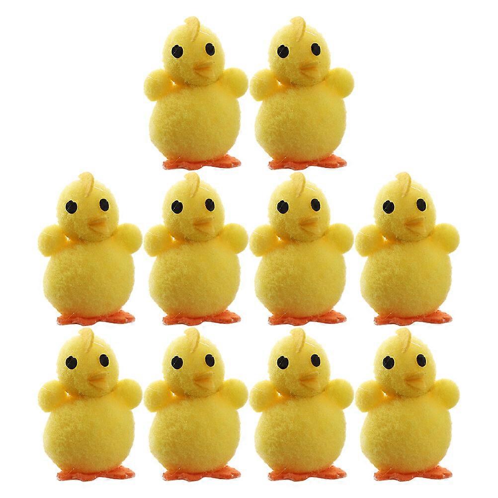 24pcs Easter Chicken Easter Decorative Chicken Desktop Photo Prop Decoration