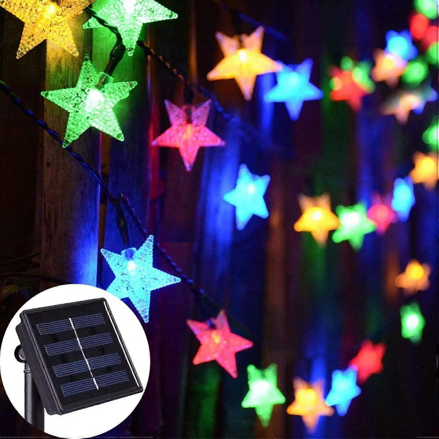 LED String Lights Solar String Lights Outdoor DS Solar Star String Lights Solar Lights 8 Modes Festival Lighting Waterproof Patio Lights-12M 100LED