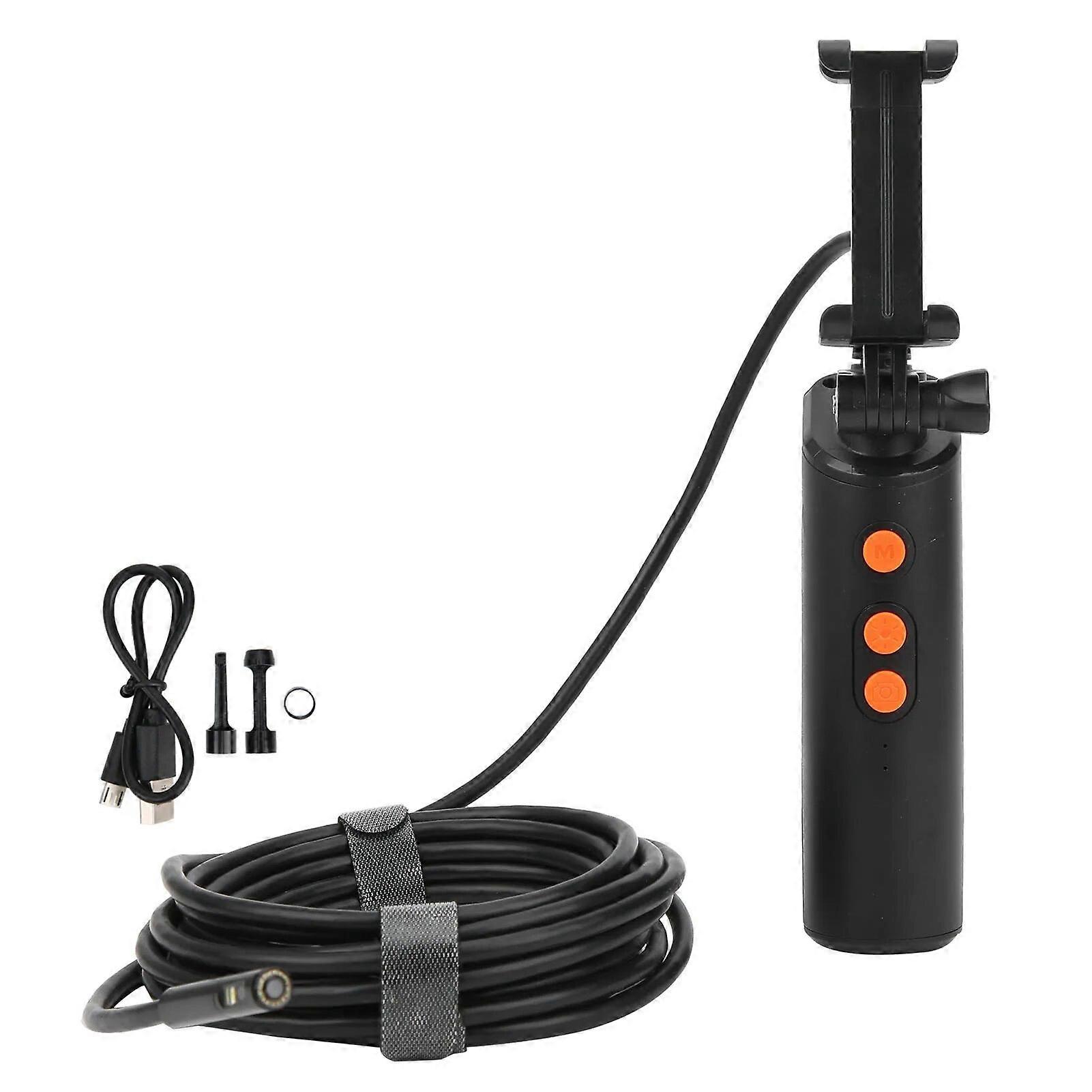 1080P Dual Lens Endoscope 2MP 8mm WIFI Borescope IP68 Waterproof Sewer Inspection Camera