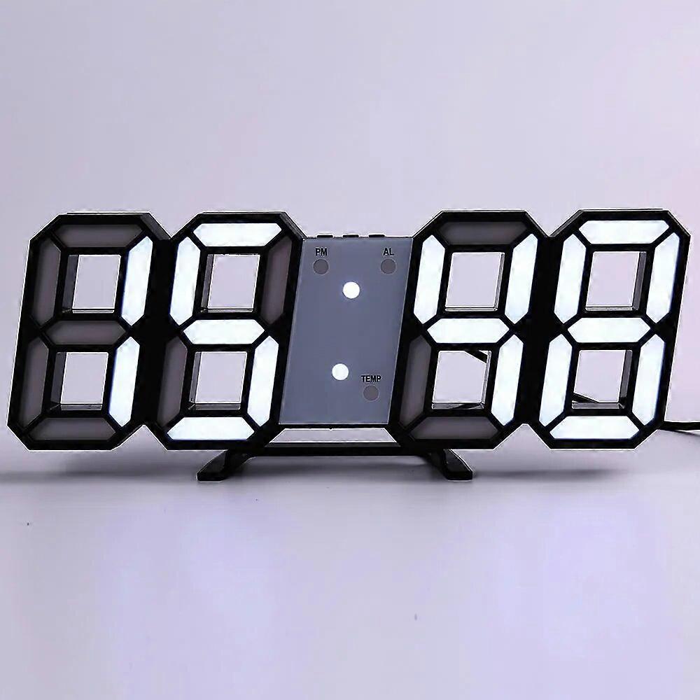LED Digital Wall Clock Alarm Date Temperature Automatic Backlight Table Desktop Home Decoration Stand hang Clocks