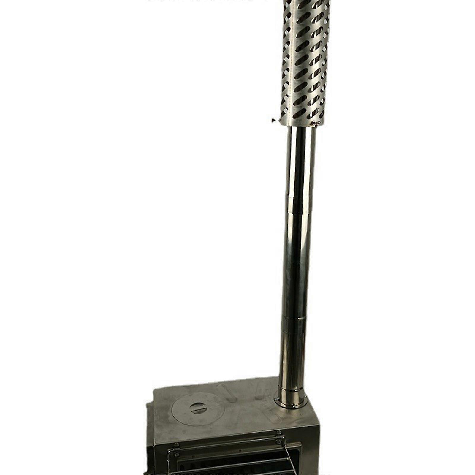 موقد خشبي محمول في الهواء الطلق مع مدخنة مضادة للمريخ من الفولاذ المقاوم للصدأ للتخييم والطهي