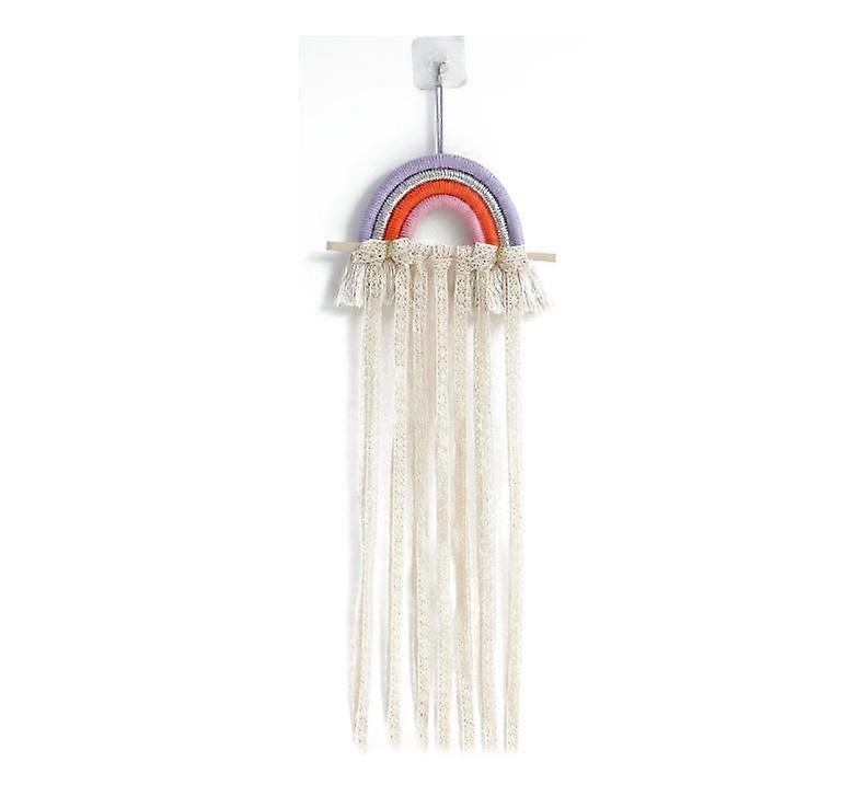 Rainbow Tassels Hair Bows Holder Hanging