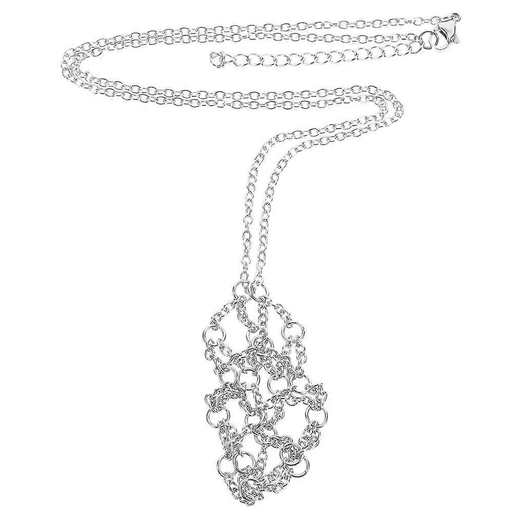 Support de cristal creux en métal pour collier, bijoux DIY, cage à suspendre