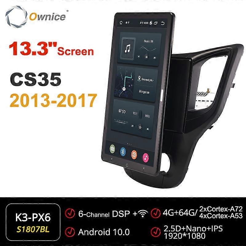 Tesla Stil PX6 13,3" Android 10 Auto DVD Player Für Changan CS35 2013- 2017 1920 * 1080 Auto Drehbar Navigation GPS Stereo Radio