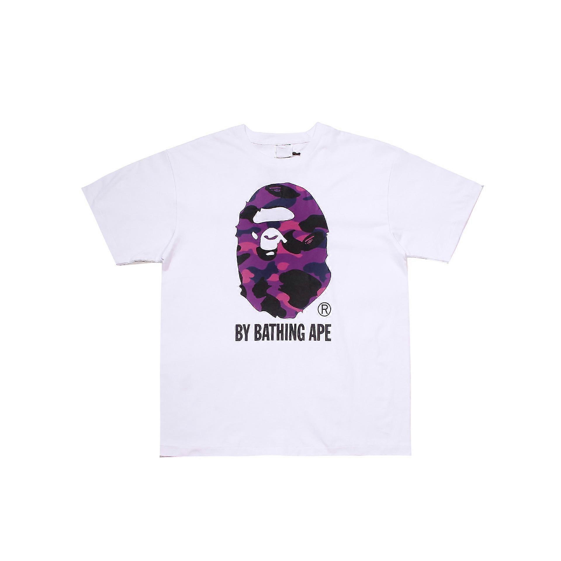 2023 Ιαπωνικό μπλουζάκι για άνδρες Aasual Letter Print Round Neck Short-sleeved Bapes T Shirts Short Sleeve Cotton Unisex T Shirt