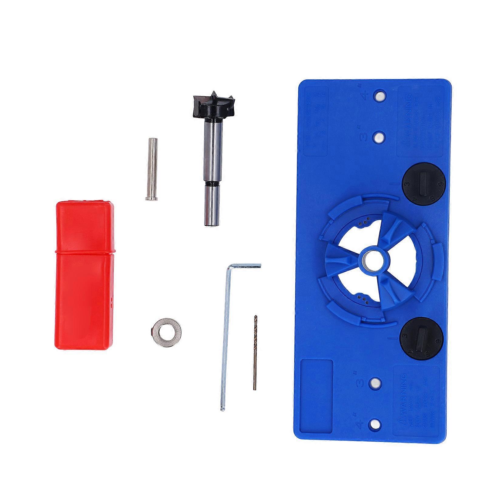35mm Concealed Hinge Jig Kit High Accuracy Multifunctional Woodworking Tools for Doors Cabinet Installation