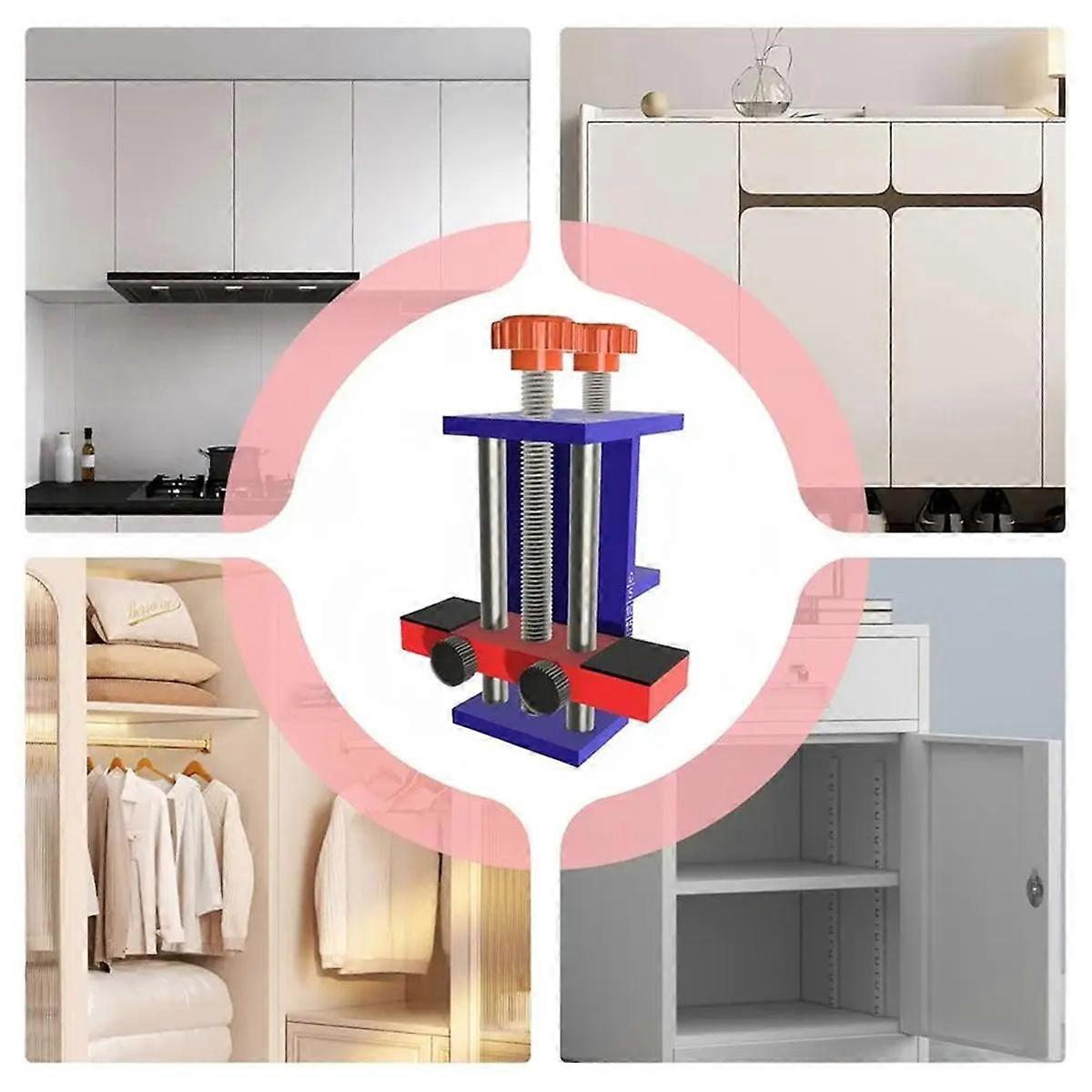 Adjustable Cabinet Installation Tool Metal Cabinet Mount Locator Multifunctional Cabinet Door Hinge Installation Tool